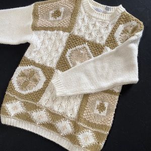 Vintage Hand Knitted Long Sleeve Sweater